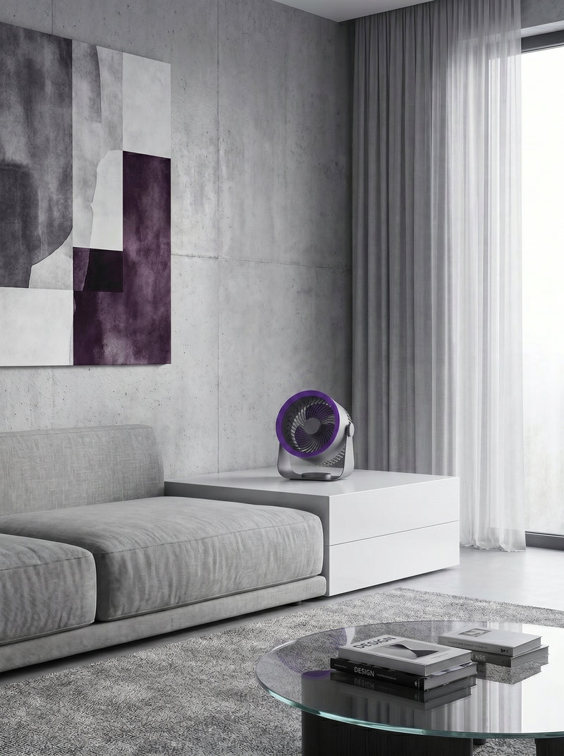 Aurazen cooling fan in a bedroom